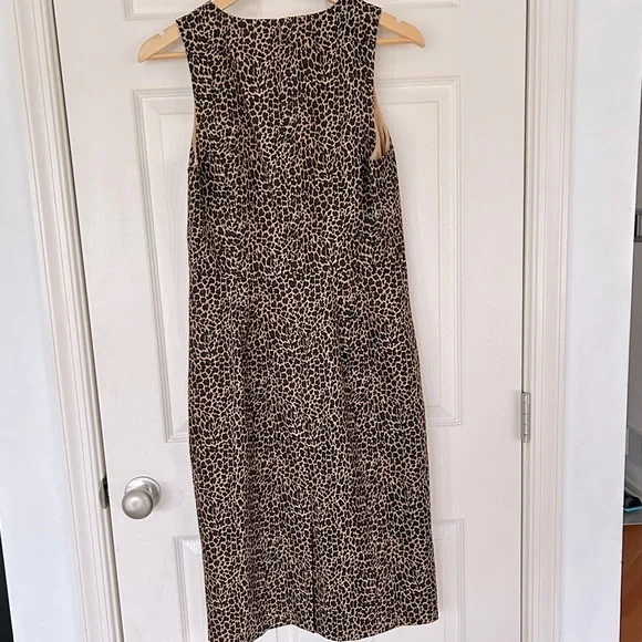 J Crew Leopard/Cheetah/Animal Print Sleeveless Dress - Picture 4 of 6